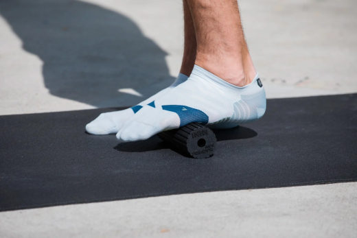 Mini flow foam roller azuur blauw