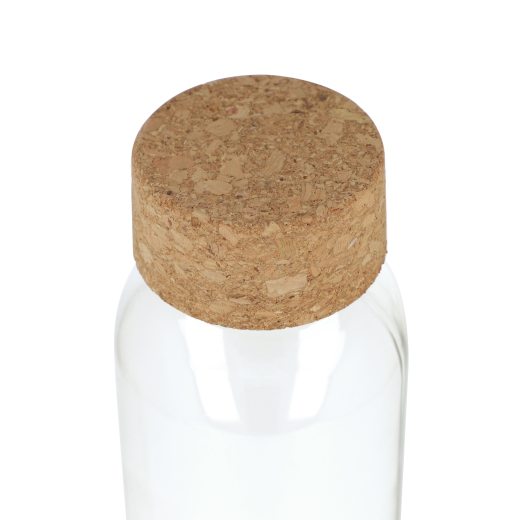 Glazen fles met kurken dop 500 ml transparant