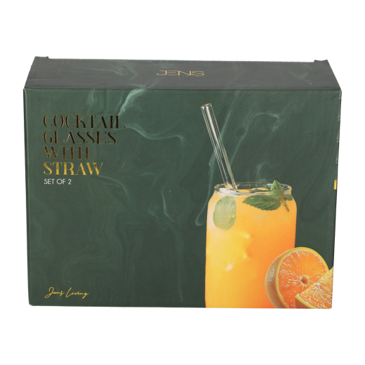 Cocktailglazen met Rietje set van 2