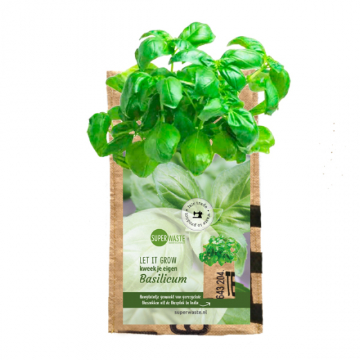 Let it grow hanging bag  Basilicum