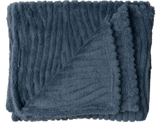 Plaid 130 x 160 cm blauwgrijs