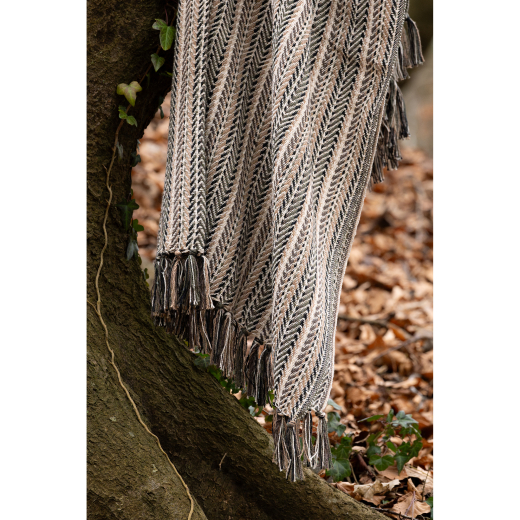 Recycled Cotton Plaid Pip Naturel