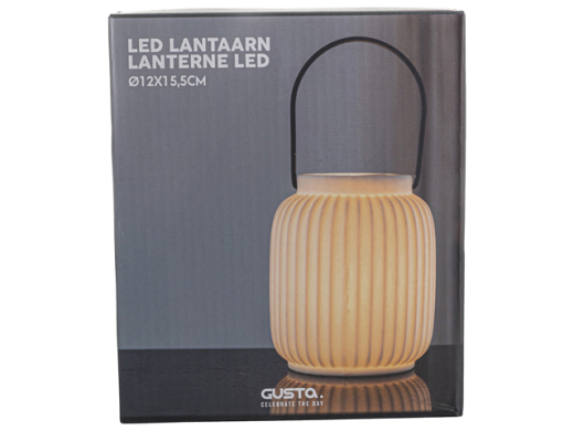 LED lantaarn ø12x15,5cm Wit