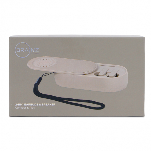 2-in-1 Earbuds & Speaker Taupe