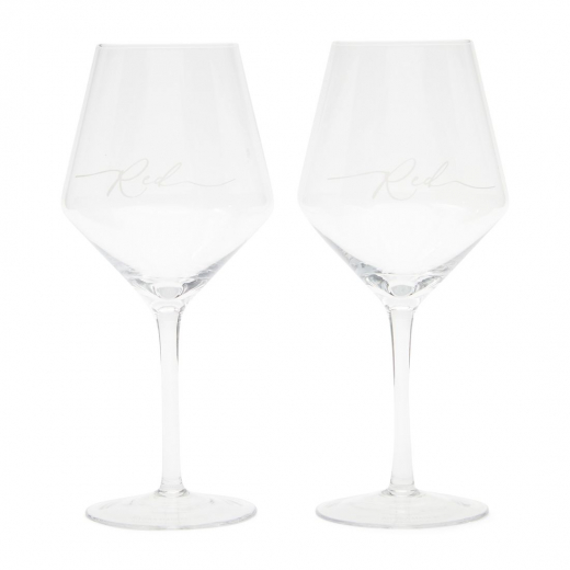 Rode wijn glazen set van 2