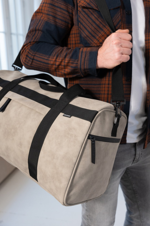 Nubuck Sporttas Taupe