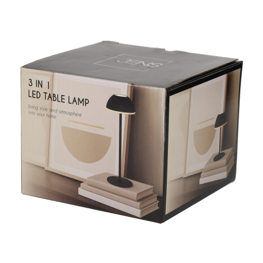 3-in-1 LED Touch Lamp Zwart