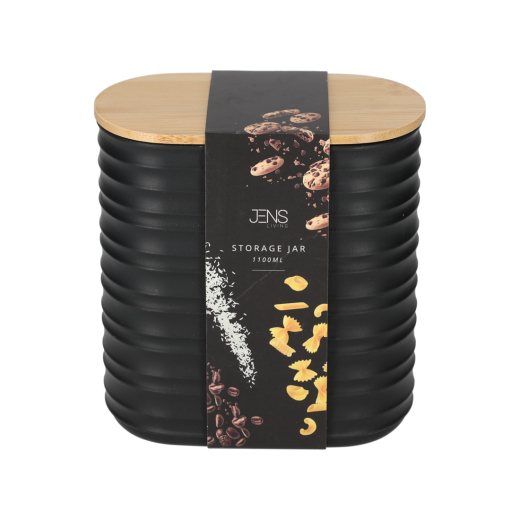 Voorraadbus Ribbel Zwart Small