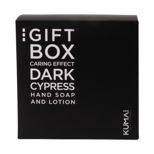 Dark Cypress Giftbox Handzeep en Handlotion met Tray