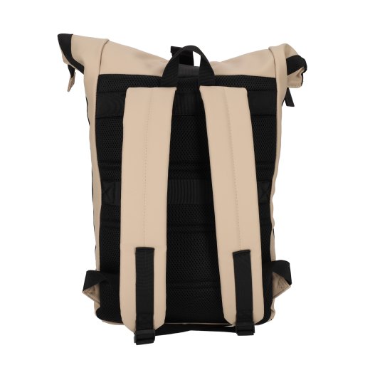 NL Dull PU Rol Rugtas Eco Lining Taupe
