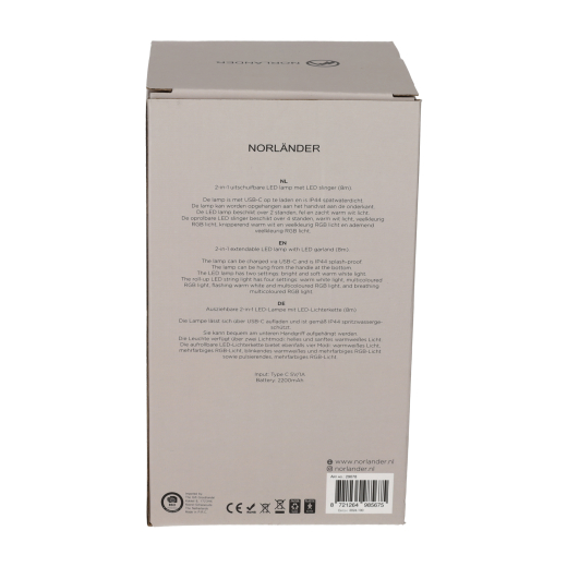 2-in-1 Uitschuifbare LED Lamp & Slinger Taupe