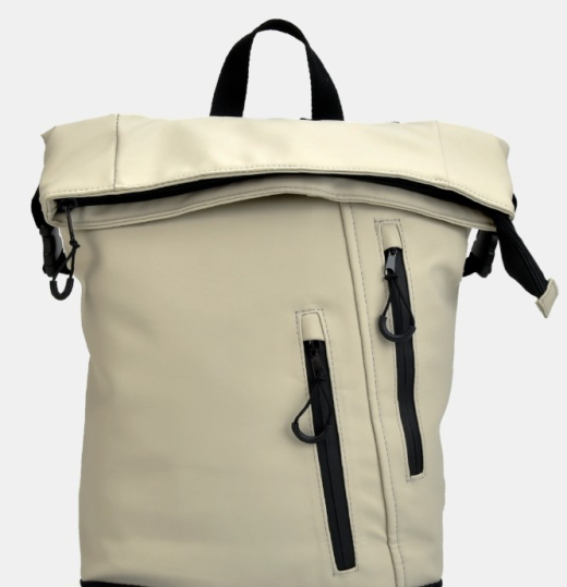 Travelcollectie Mat PU fiets-rugzak off white