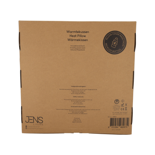 Warmtekussen RPET 40x40 Ribbel Taupe