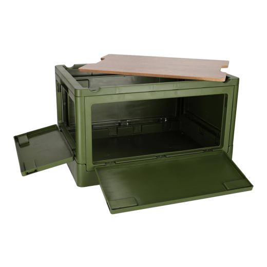 Krat met houten deksel Groen