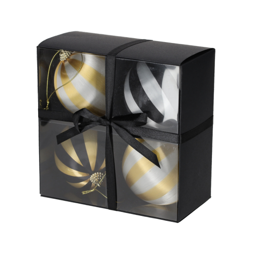 Kerstballen Satijn 4 stuks