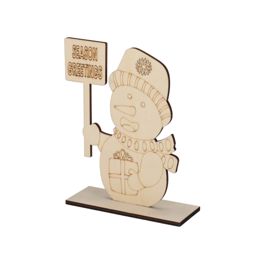 Houten Schilderset Sneeuwpop