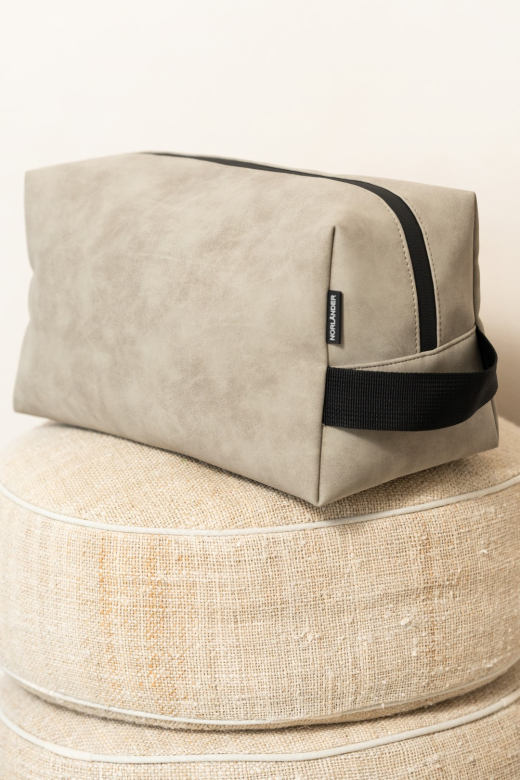 Nubuck Toilettas Taupe