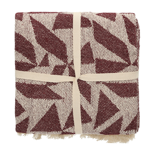 Recycled Cotton Plaid Soof Burgundy
