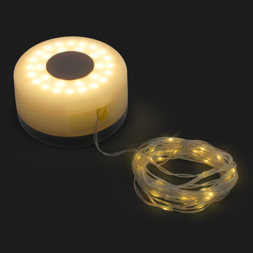 Retractable string lights Grijs