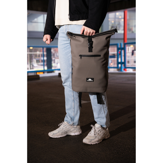 Dull PU Fiets Rugtas Taupe