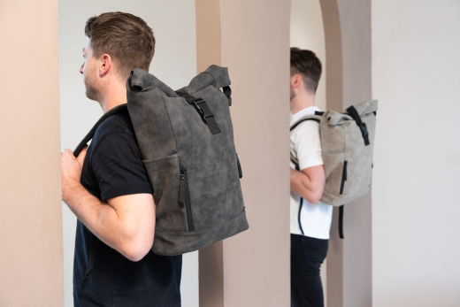 Nubuck Fiets Rugtas Grijs