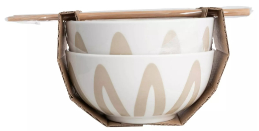 Noodle bowl met chopsticks set van 2