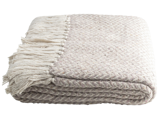 Plaid beige 130x160 cm recycled