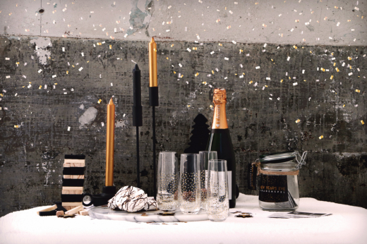 Set van twee champagneglazen