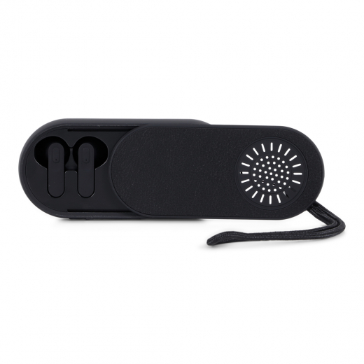 2-in-1 Earbuds & Speaker Zwart
