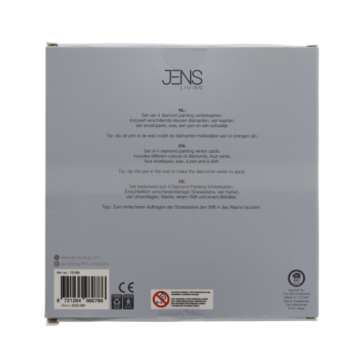 Diamond Painting Winterkaarten set van 4
