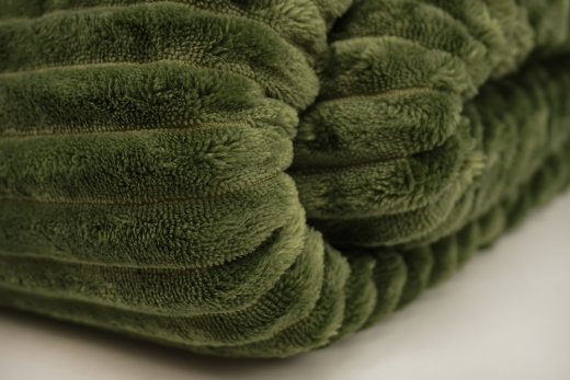 Fleeceplaid vacht rib olijfgroen 125x150 cm