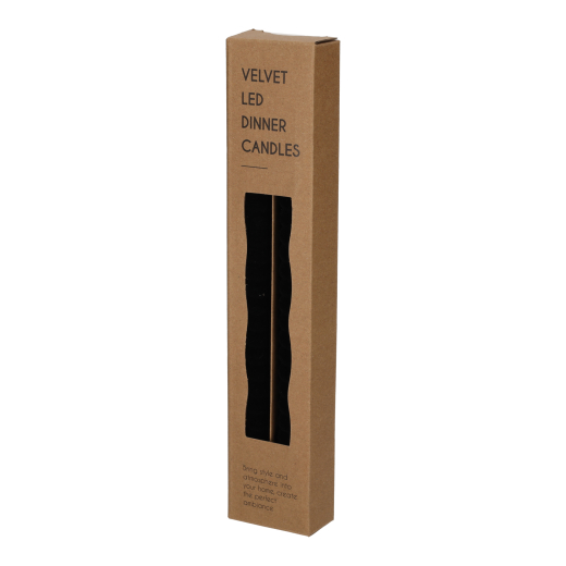 LED Dinerkaars Fluweel Zwart /2