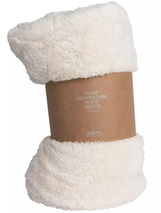 Plaid 130 x 160 cm beige