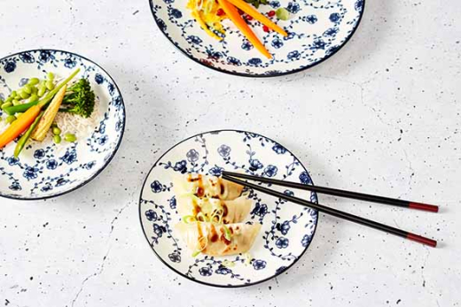 Flor Azul Desserbord Set Van 4