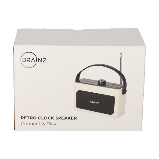 Retro Clock Speaker Wit