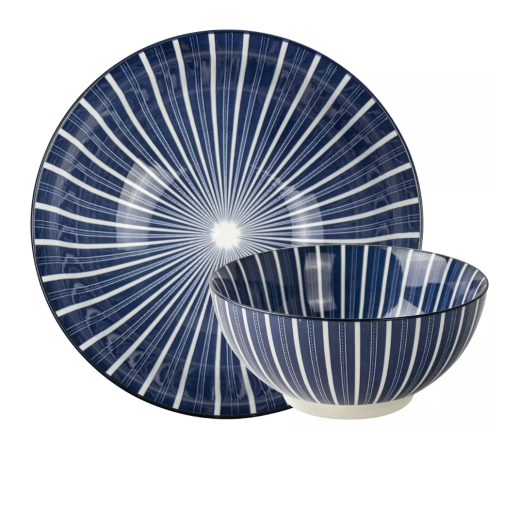 Schaal rond Stripes Ø 19,5cm - Out of the Blue