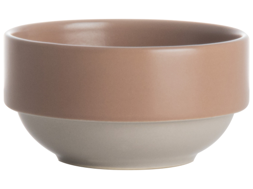 Set van 2 Schaaltjes ø9x5,1cm Terra/wit