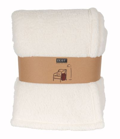 Sherpa Plaid XL Recycled ivoor