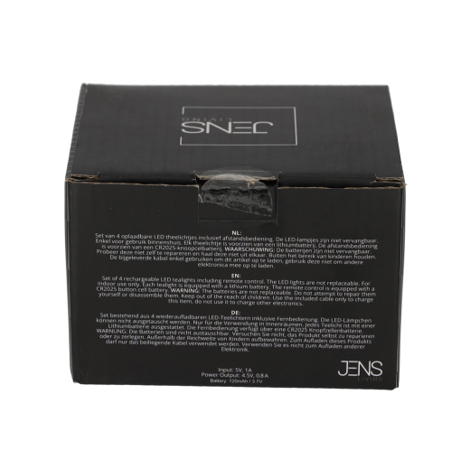 Oplaadbare LED Theelichten set van 4