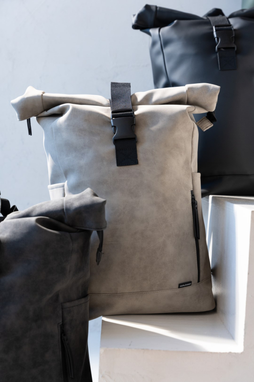 Nubuck Fiets Rugtas Taupe