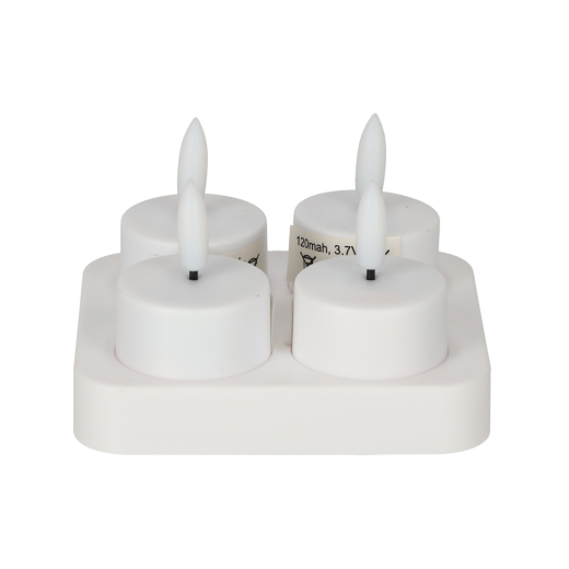 Oplaadbare LED Theelichten set van 4