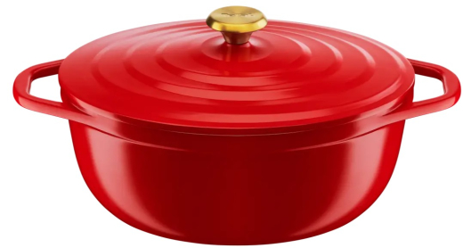 Braadpan ovaal 30 cm Rood Keramisch en Recycled