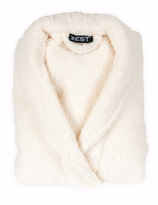 Badjas Sherpa Recycled ivoor