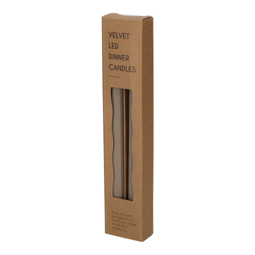 LED Dinerkaars Fluweel Taupe /2