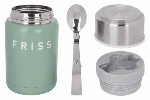 Friss Voedseldrager Rvs 0.5 Liter Groen