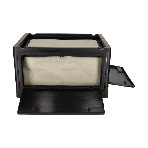 Krat Met Houten Deksel & Koeltas Zwart