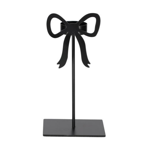 Theelichthouder Strik Zwart