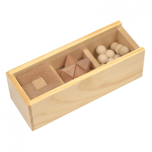 Houten puzzel-set