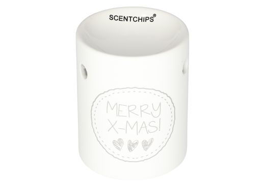 Burner silicone white merry xmas