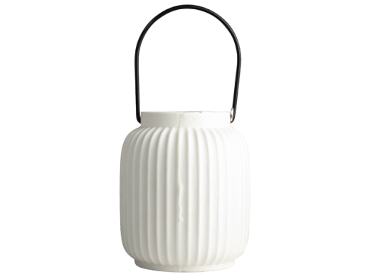 LED lantaarn ø12x15,5cm Wit